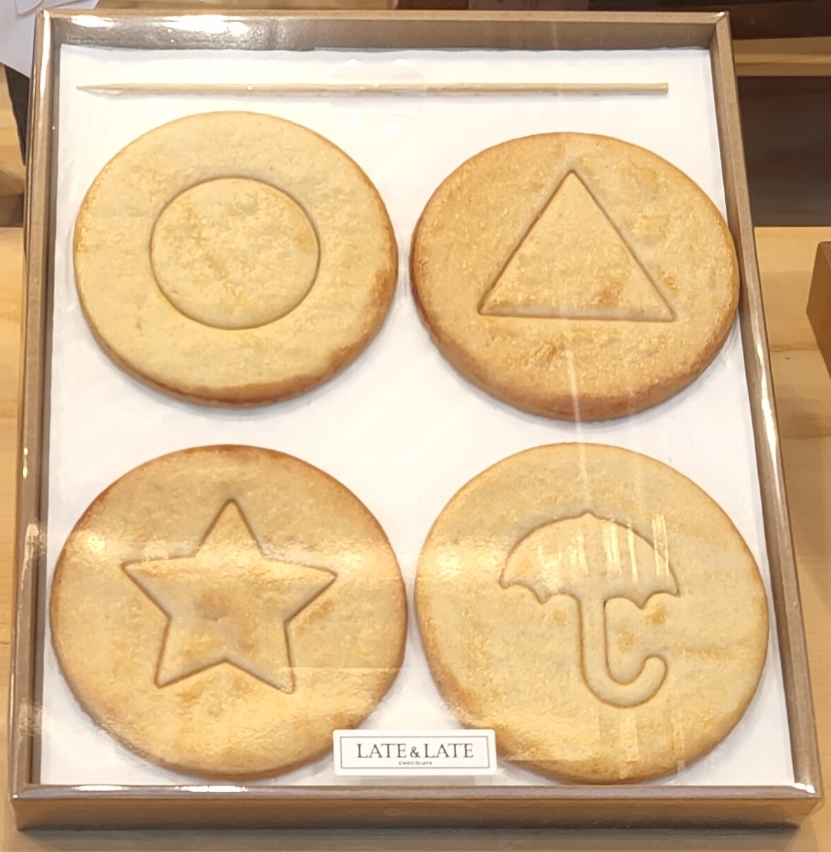 Real Squid Game dalgona cookies: circle, triangle, star, umbrella